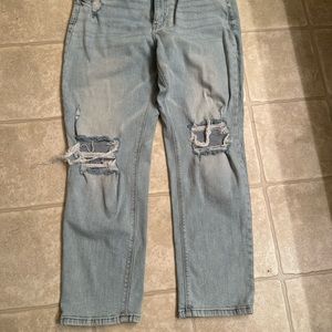 Studio Blue light wash distressed jeans